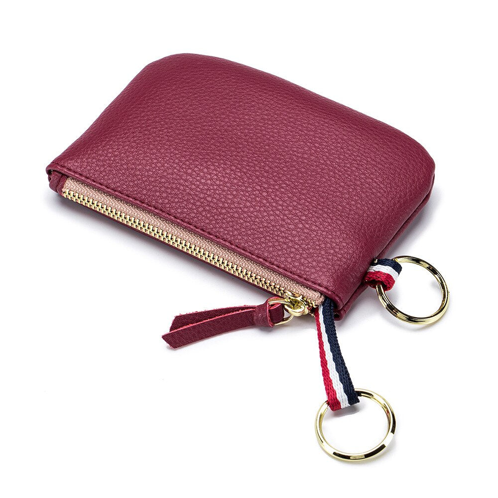 Fashion Genuine Leather Women Wallets Clutch Female Short Small Coin Purse Brand Designer Soft Mini Card Cash Key Holder Pouch