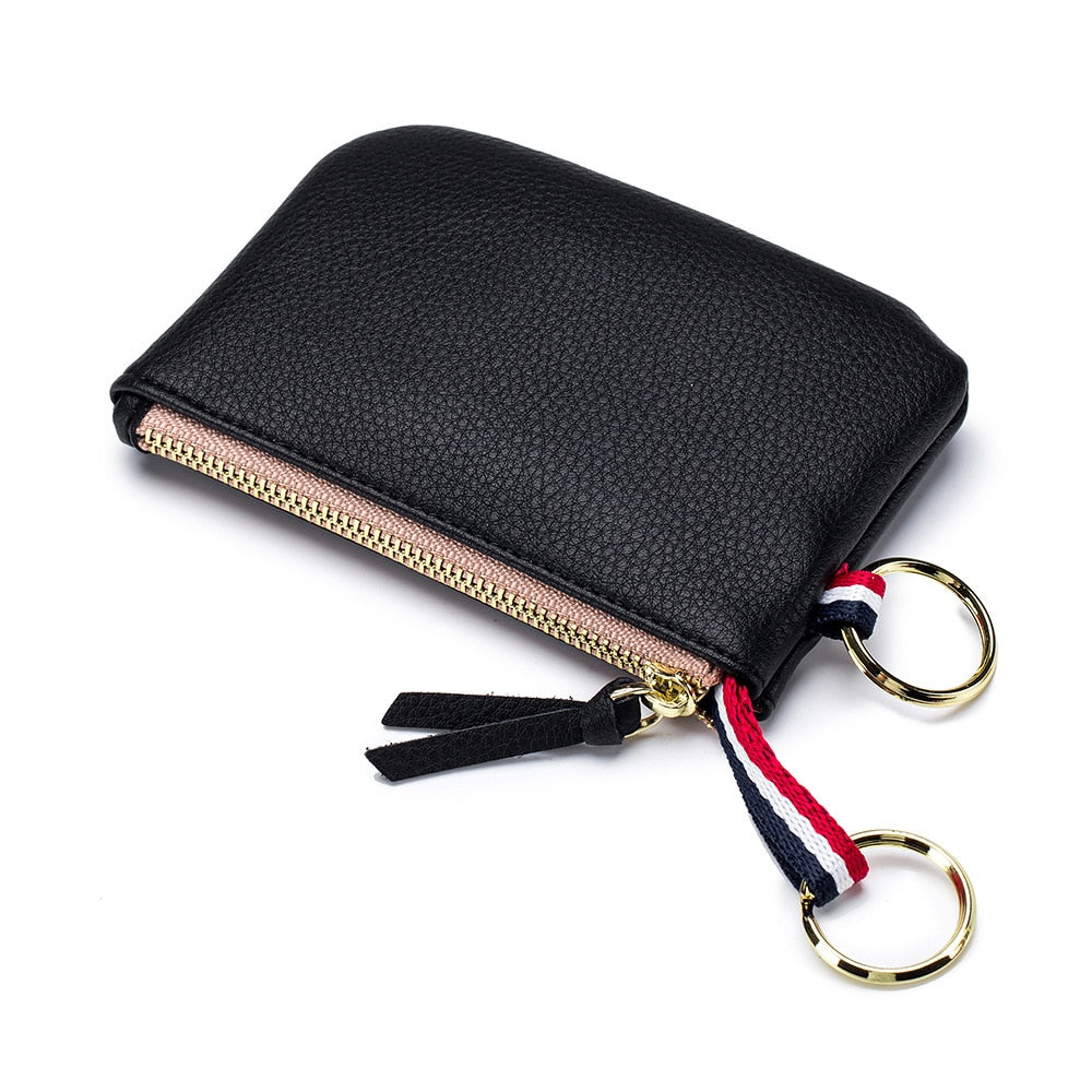 Fashion Genuine Leather Women Wallets Clutch Female Short Small Coin Purse Brand Designer Soft Mini Card Cash Key Holder Pouch