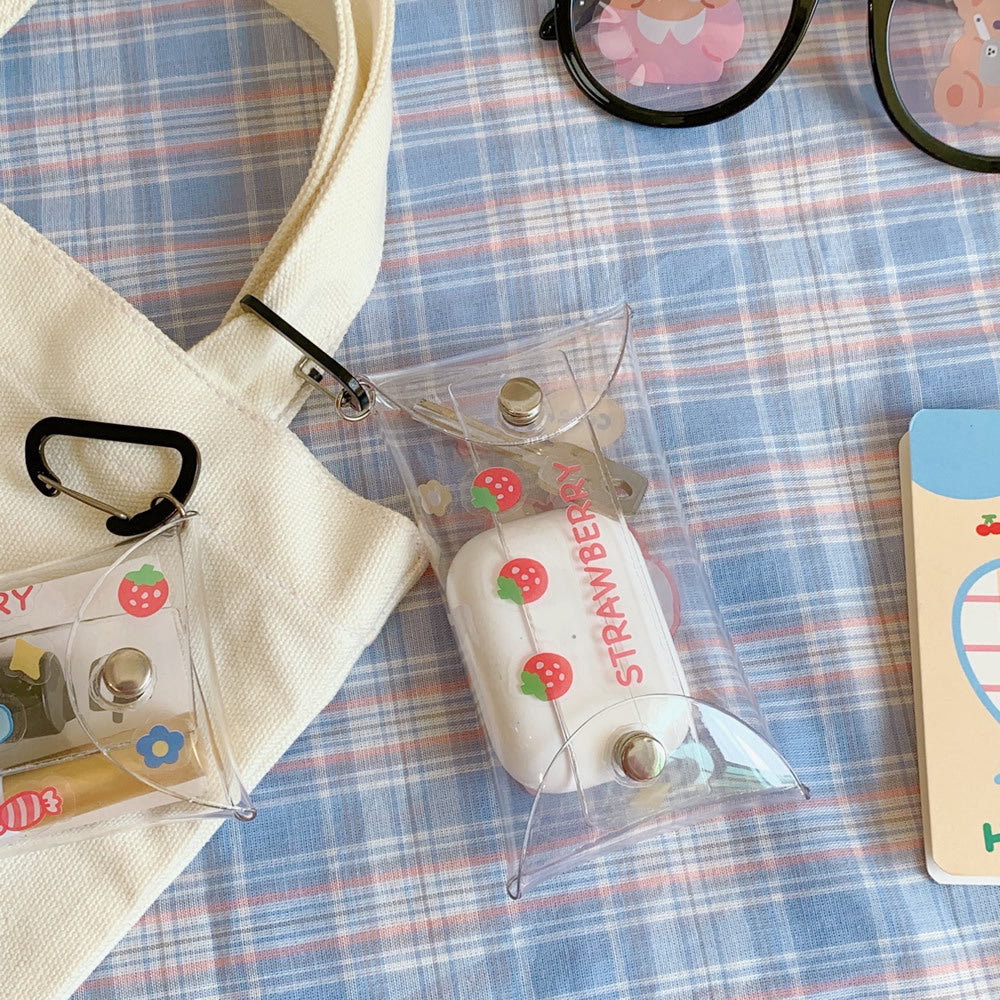 Cute Mini Coin Purse Bag Transparent Portable Card Bag Coin Bag Lipstick Storage Small Simple Pendant Baby Bag