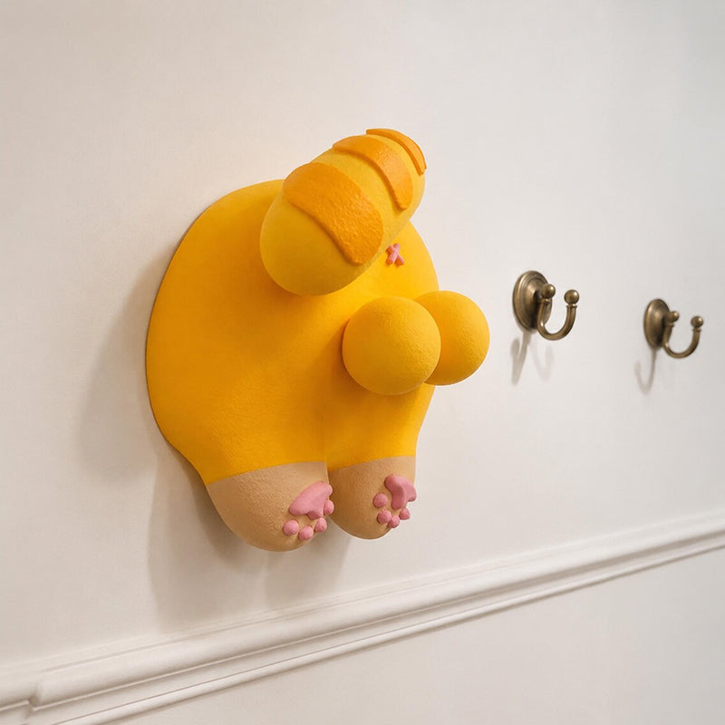 3D Orange Cat Butt Switch Plate Sticker, Funny Light Switch Cover Decal, Cute Animal Wall Decor for Home