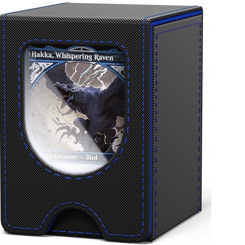 Leather TCG Card Storage Box – 100+ Card Capacity Organizer with Dividers for Trading Card Games