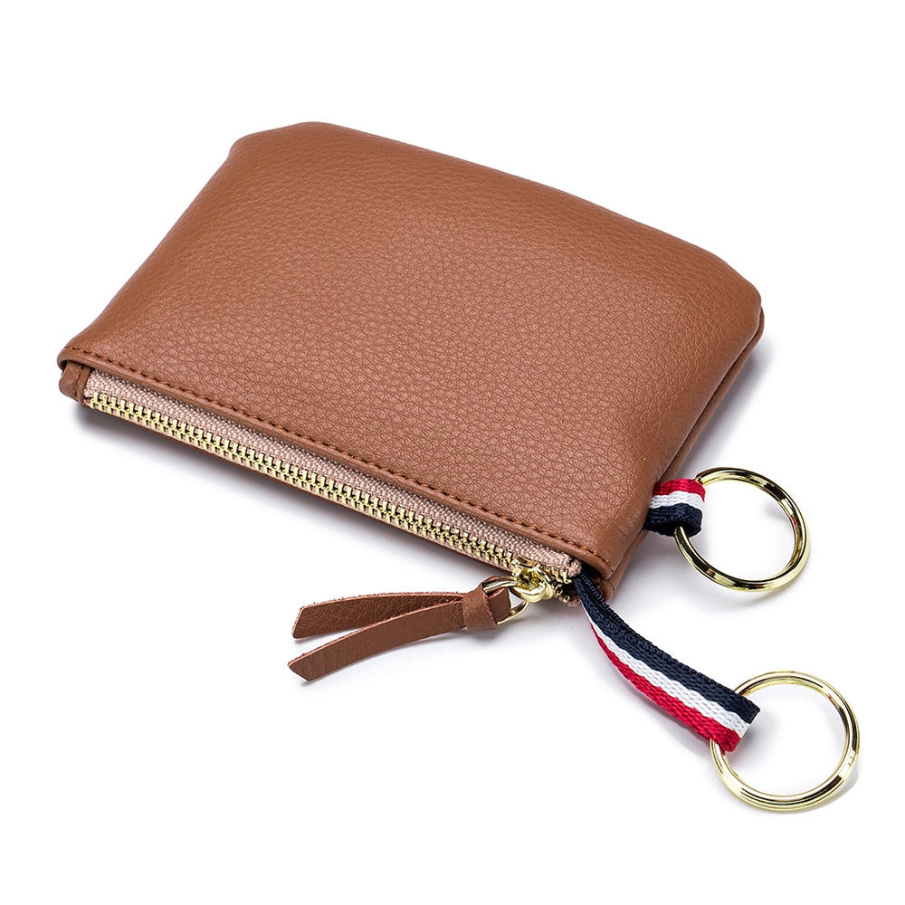 Fashion Genuine Leather Women Wallets Clutch Female Short Small Coin Purse Brand Designer Soft Mini Card Cash Key Holder Pouch